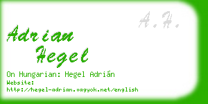 adrian hegel business card